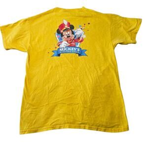Mickey's Hometown Parade Shirt Adult Medium Yellow Mickey Unlimited Disney